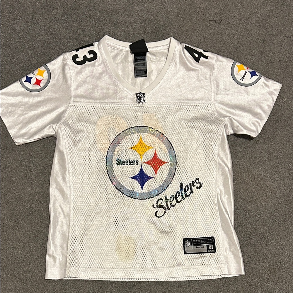 Steelers Woman’s White Jersey Top